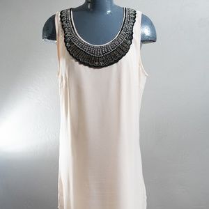 VILA Tunic Dress Light Pink w/ Bead Embellishment
